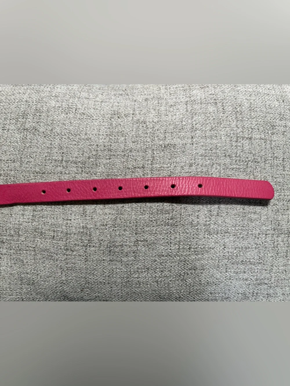 NWOT J Crew Pink Genuine Leather Slim Belt with Gold Buckle - Picture 4 of 5